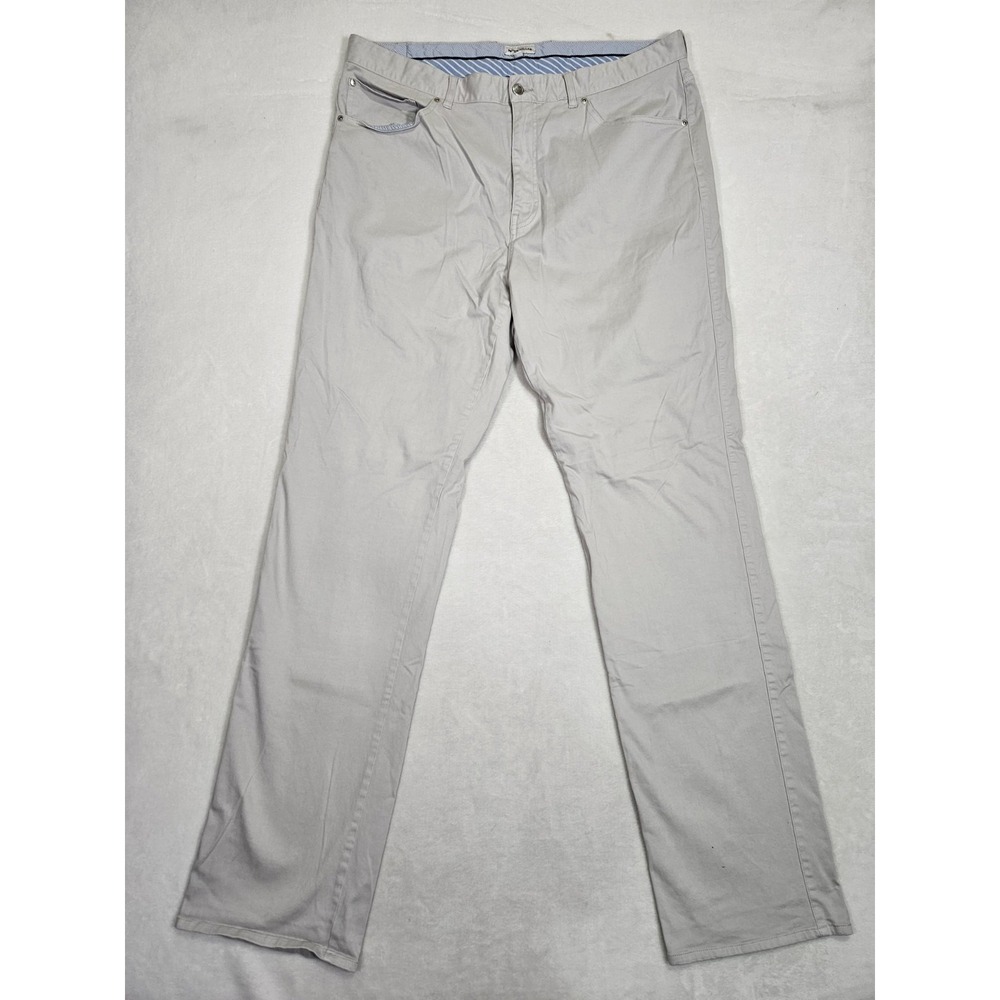 Peter Millar Ultimate Sateen 5 Pocket Pants Men's 40 Gray Preppy Classic Stretch